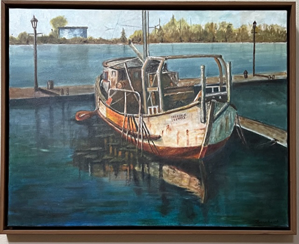 "Decommissioned, Blaine Marina", Oil on canvas by Daymond Ronald Barnhart